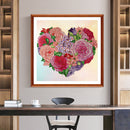 Part Special Shaped Drill Diamond Painting 5D Flower Heart Handiwork Mosaic Kit