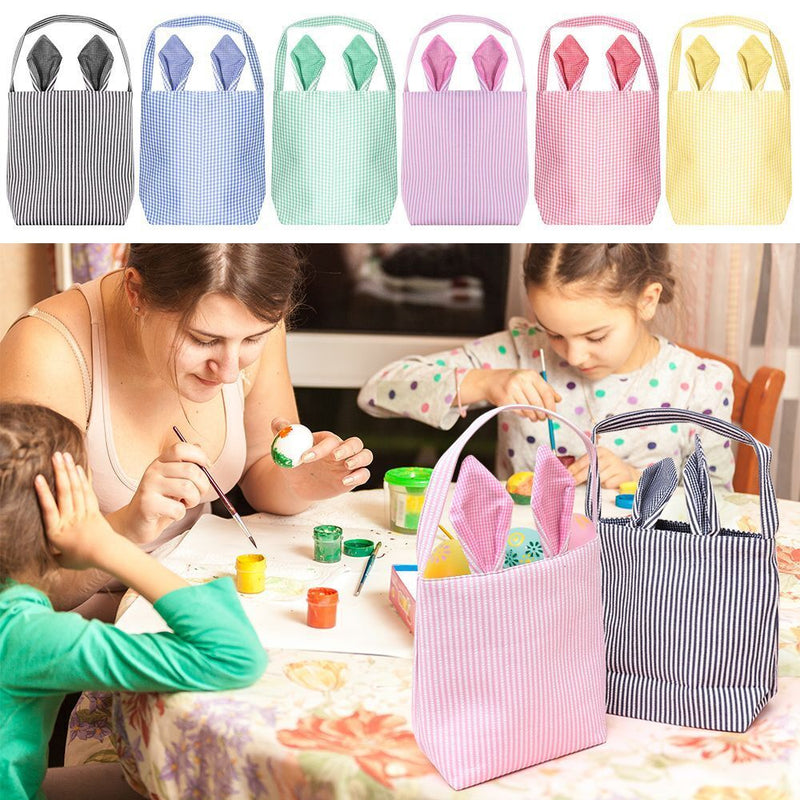 Ears Canvas Storage Pouch Gift Packing Bag Easter Tote Bag Rabbit Basket Bag