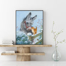 Donkey and Kitten Snow Oil Paint By Numbers Kits Canvas Wall DIY Picture