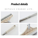 Two-In-One Design Clean Brush Dismountable Handle Bathroom Scrubber (Beige)