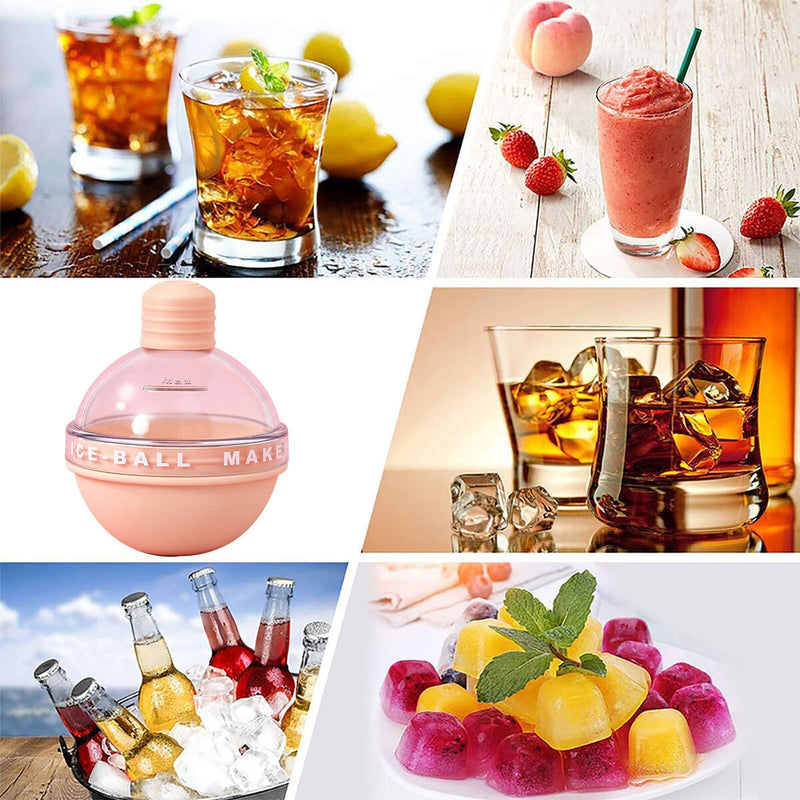 Ice Ball Mold - Creative Light Bulb Sphere Ice Ball Maker Leak Proof & Reusab
