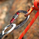 25KN D Shape Safety Lock Carabiner Outdoor Rock Climbing Buckle (Gun Grey) Newly