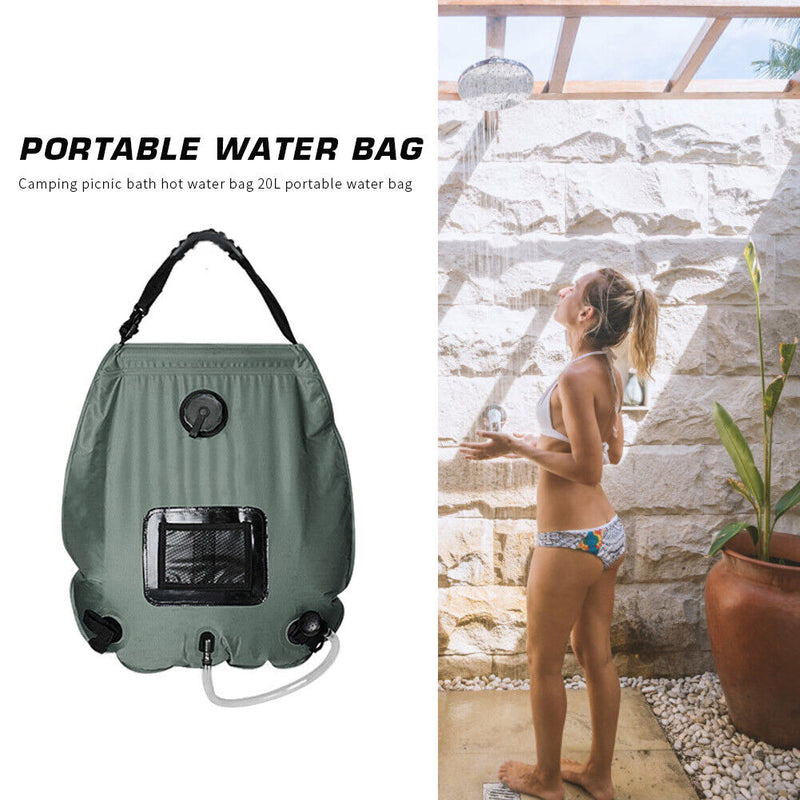 20L Portable Solar Shower Bag Outdoor Sports Camping PVC Water Storage Bags