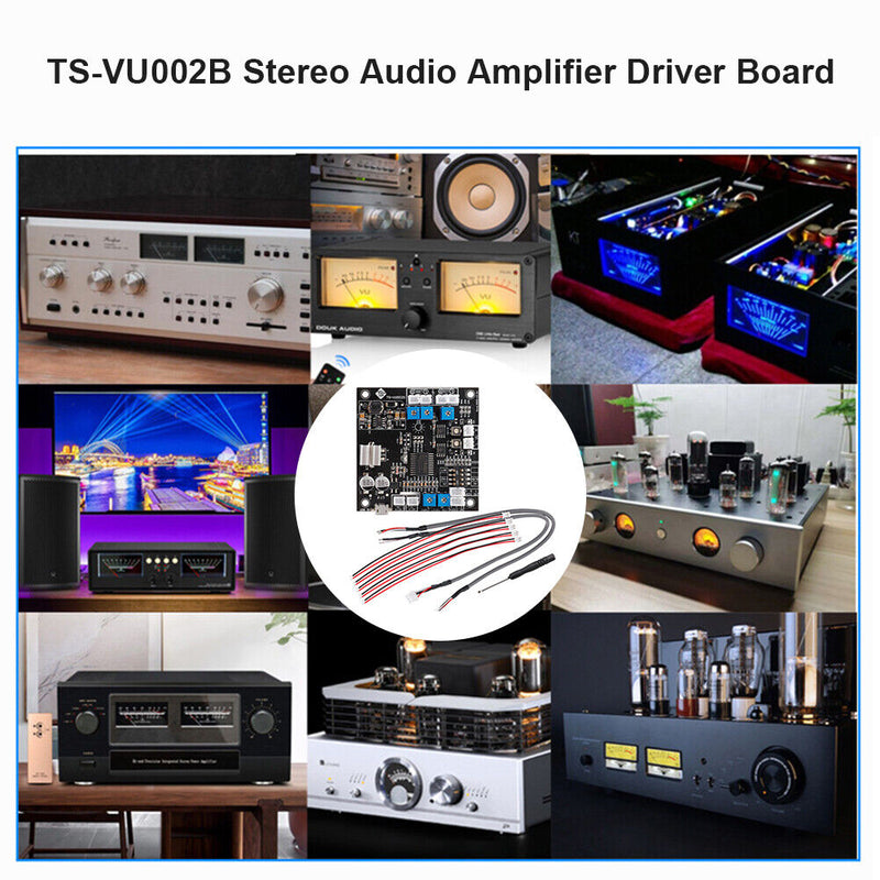 TS-VU002B Stereo Audio Amplifier Driver Board Adjustable DB VU Level Meter Newly