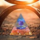 Orgonite Pyramid Peridot Chakra Healing Crystal Energy Generator Craft (B) Newly