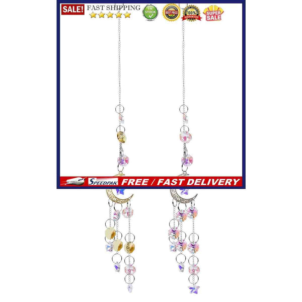 Crystal Light Catchers Hanging Chandelier Prisms Ornament Rainbow Maker Dec
