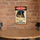 Home Weatherproof Retro Chic Dog Sign Iron Painting Wall Drawing Art Template