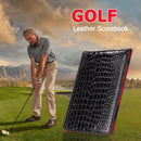 PU Crocodile Golf Leather Scorebook Wallet Score Card Pocketbook (Black) Newly