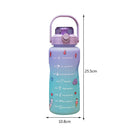 1500ml Colorful Water Kettle w/ Marker Large Sports Drink Frosted Cup (A) Newly