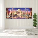3 Panels Taj Mahal Oil Paint By Numbers Kits DIY Canvas Wall Art Picture Craft