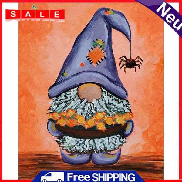 Gnome Old Man Oil Paint By Numbers DIY Picture Kit for Christmas Home Decoration