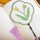Organza Yarn Embroidery Bookmarks Flowers Key Chain Handicraft Home Decoration