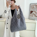 Autumn Winter Tote Bag Fluffy Fur Handbag Soft Plush Fashion Portable for Travel