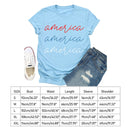 Independence Day Print Letter Tea T-Shirt (Light Blue M)