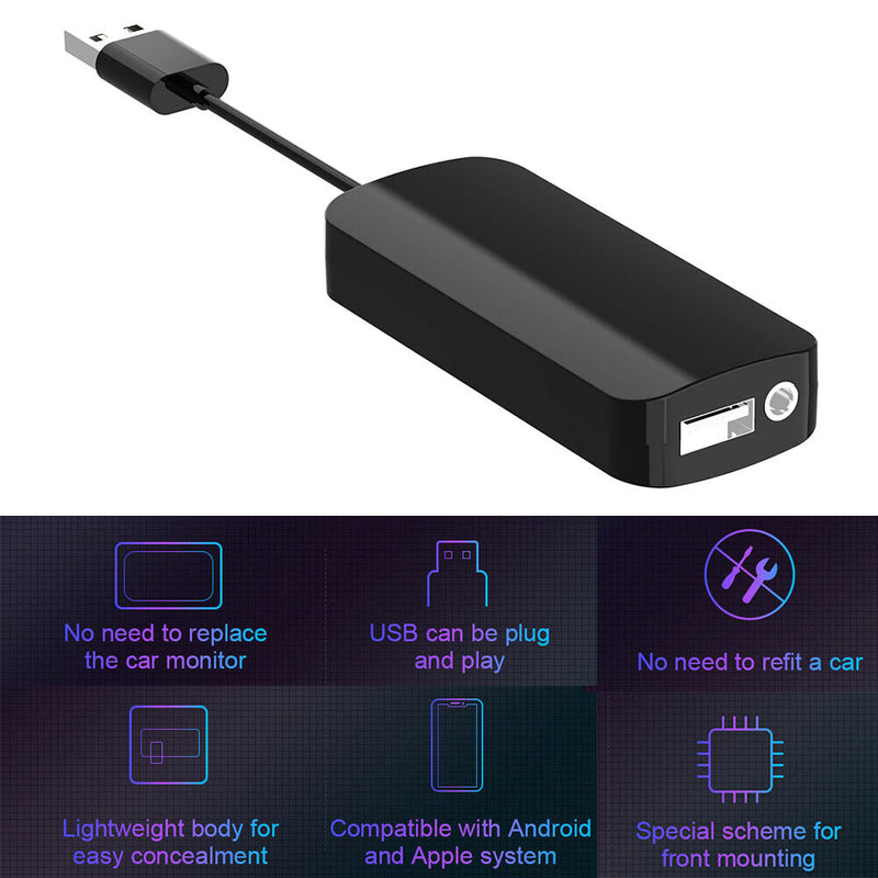 For CarPlay Android Auto USB Wired Adapter Mic Input for Android 4.2 DVD Player