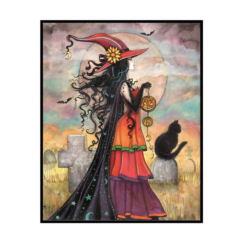 3 Strands DIY Full Embroidery Witch Stamped Cross Stitch for Home Decor Gifts