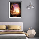 5D Diamond Painting Kit DIY Cross on Hill Full Round Drill Mosaic Pictures