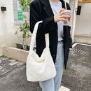 Fashion Women Plush Leopard Love Heart Large Capacity Dead Shoulder Bag Handbags