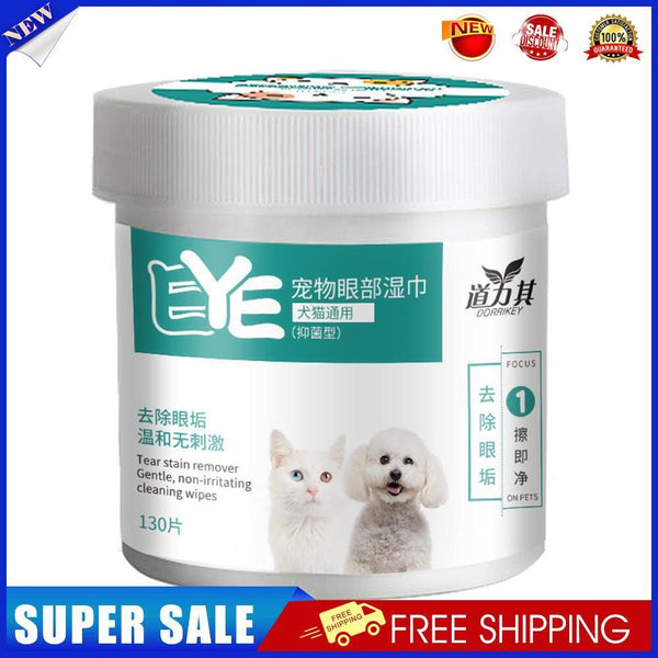 Pets Dog Cat Cleaning Paper Towel Wet Gentle Wipes Tear Stain Remover (Eye)
