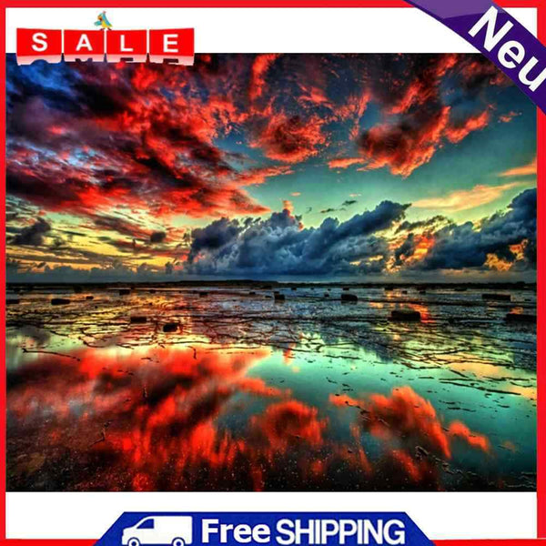 Painting By Numbers DIY Red Cloud Canvas Oil Art Picture for Home Room Decor Kit
