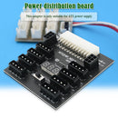 4pin+6pin ATX Power Supply Breakout Board Adapter for Mining LED Connector Kit