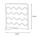 Creative Wardrobe Cabinet Partition Desktop Divider Storage Shelf (White)