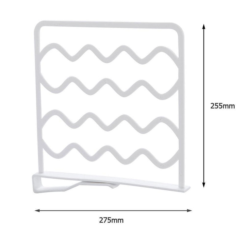 Creative Wardrobe Cabinet Partition Desktop Divider Storage Shelf (White)