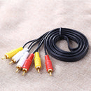 3 RCA Composite Male to Male Audio Video AV Cable for DVD TV