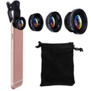 Clip 3-in1-180 Degree Fish Eye Lens + 0.67X Wide Angle Lens + 10X Micr