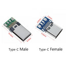 Board Receptacle Male/Female Socket 12/24 Pins Adapter USB 3.1 Type C Connector