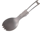 Ultralight Outdoor Folding Titanium Spork: Camping Spoon Fork Hiking Picnic