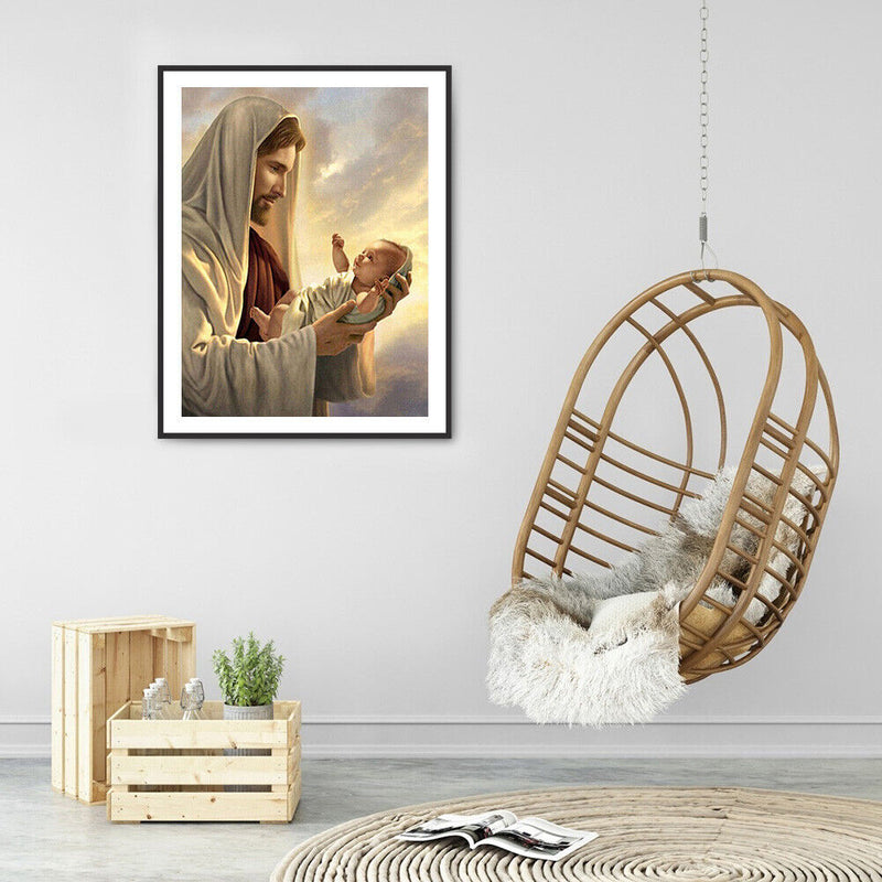 5D DIY Nativity Full Round Drill Mosaic Picture Wall Diamond Painting Kit Crafts