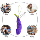 Anti-Stress Peas Beans Edamame Phone Pendant Rubber Squeeze Decompression Gift