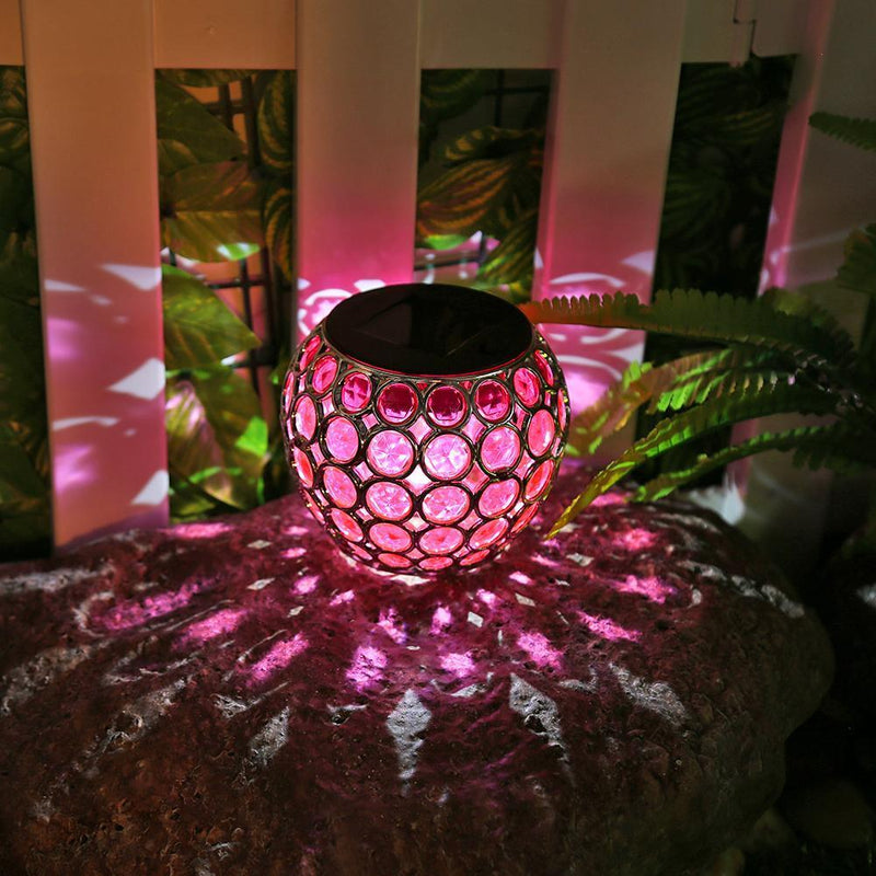 Solar LED Hollow Outdoor Waterproof Peacock Garden Courtyard Lamp (Red)
