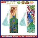 2pcs DIY Craft Rhinestone Cross Stitch Bookmark Needlework Leather Page-marke