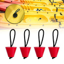 4x Kayak Canoe Boat Scupper Plugs Marine Dinghy Drain Holes Stopper (Red)