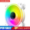 COOLMOON 12cm Silent 4Pin PWM 5V 3Pin ARGB Aura Sync Case Cooling Fan White