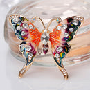 Colorful Butterfly Brooch Enamel Rhinestone Men Women Pins Lapel Badge (A) Newly