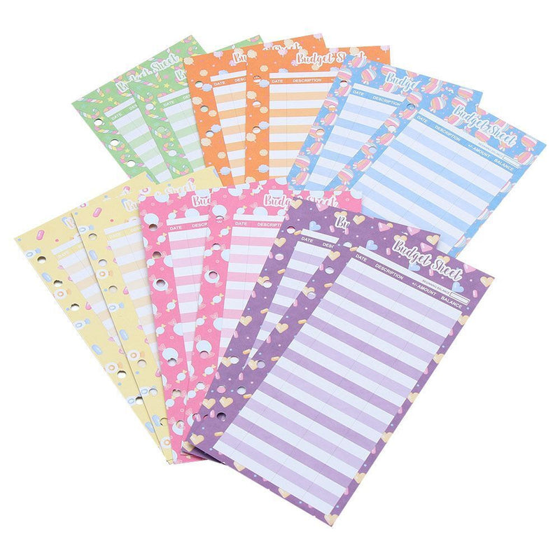 Envelope Candy Print School Office Tools Expense Tracker Binder Budget Sheets