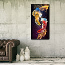 5D DIY Two Swimming Fish Rhinestone Cross Stitch Embroidery Kit for Home Wa