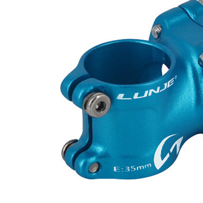 Aluminum Alloy MTB Stem Short Stem for Mountain Bike (Blue 31.8mm 35mm)