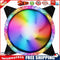 120mm Fan Colorful Computer Case Fans Cooling Cooler Radiator 11 Blades