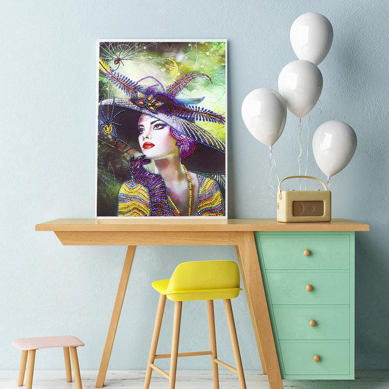 5D DIY Beauty Special Shaped Diamond Painting Cross Stitch Kits Bedroom Wall Art
