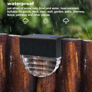 LED Solar Powered Fence Wall Lights Garden Lamp Step Path Decking Outdoor M0K5