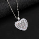 Fashion Love My Daughter Chain Pendant Heart Necklace Family Jewelry Gifts