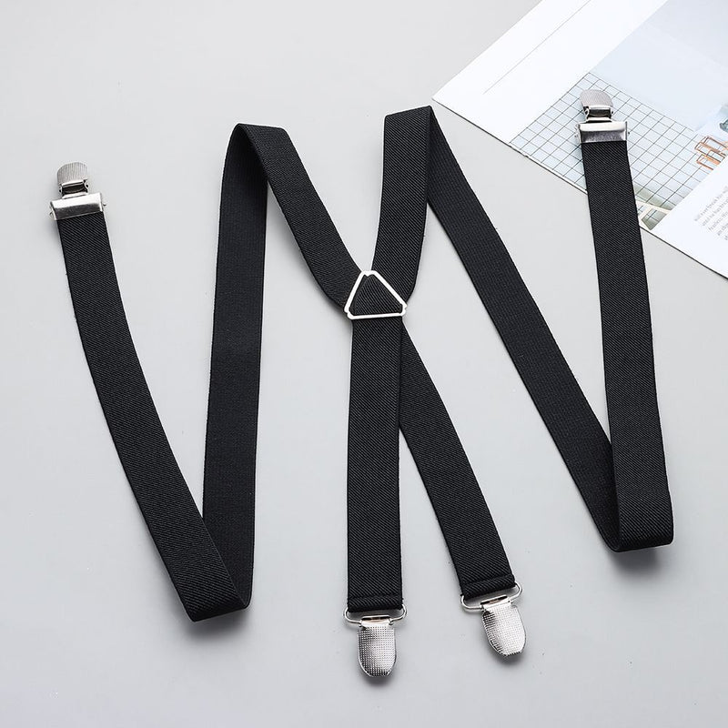 Dress Elastic Braces Suspenders Clip-on Adjustable Strap Clip Trousers Belt