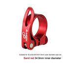 Bike Seat Tube Clip Quick Release MTB Bicycle Seatpost Clamp (Red 34.9mm) Newly