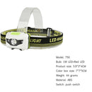 LED Red Light Warning Light Ultra-light Waterproof Double Lamp Fishing Lamp