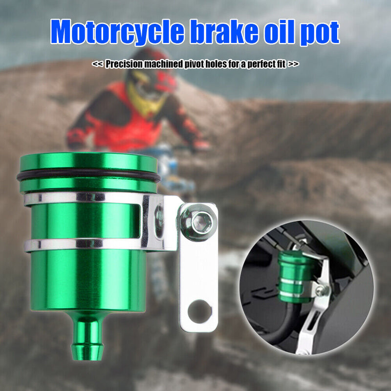 Universal Motorcycle Brake Fluid Reservoir Clutch Tank Oil Cup (Green)