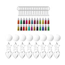 96/Set DIY Keychain Kit Schlüssel Ring mit Quasten Anhänger Handwerk